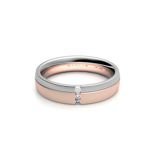 ELEA WEDDING RINGS 18K WHITE ROSE GOLD - MARCVS JOYEROS