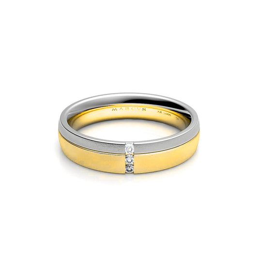 ELEA WEDDING RINGS 18K YELLOW WHITE GOLD - MARCVS JOYEROS