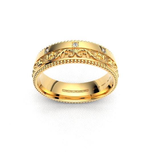CHIQUITANO WEDDING RINGS 18K YELLOW GOLD - MARCVS JOYEROS