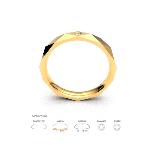 ADARTZA WEDDING RINGS 18K YELLOW GOLD - MARCVS JOYEROS
