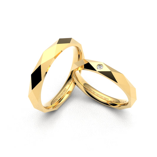 ADARTZA WEDDING RINGS 18K YELLOW GOLD - MARCVS JOYEROS