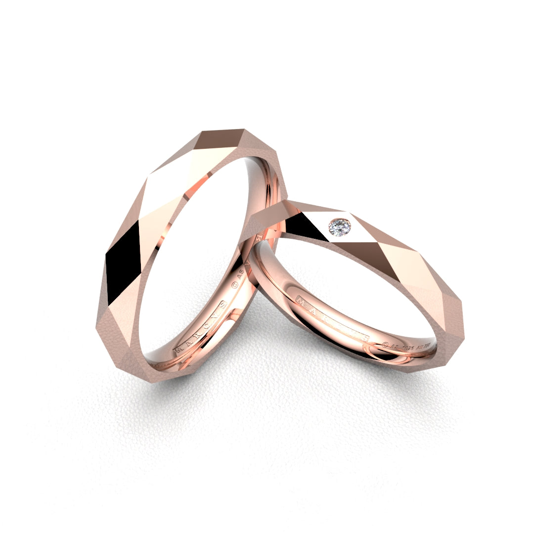 ADARTZA WEDDING RINGS 18K ROSE GOLD - MARCVS JOYEROS