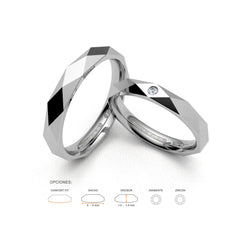 ADARTZA WEDDING RINGS 18K WHITE GOLD - MARCVS JOYEROS ADARTZA WEDDING RINGS 18K WHITE GOLD - MARCVS JOYEROS
