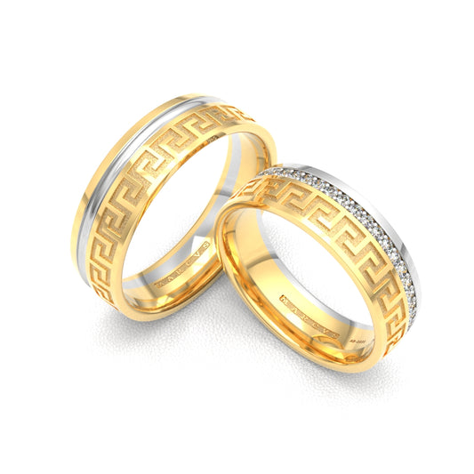 MOUNE WEDDING RINGS 18K YELLOW GOLD - MARCVS JOYEROS