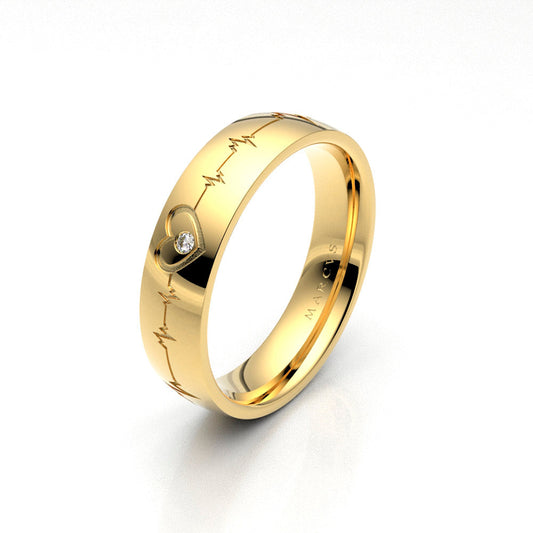 EROS WEDDING RINGS 18K YELLOW GOLD - MARCVS JOYEROS