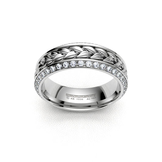 BERENICE WEDDING RINGS 18K WHITE GOLD - MARCVS JOYEROS