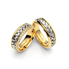 BERENICE WEDDING RINGS 18K YELLOW GOLD - MARCVS JOYEROS BERENICE WEDDING RINGS 18K YELLOW GOLD - MARCVS JOYEROS