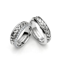 BERENICE WEDDING RINGS 18K WHITE GOLD - MARCVS JOYEROS BERENICE WEDDING RINGS 18K WHITE GOLD - MARCVS JOYEROS