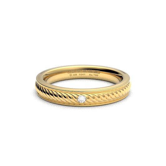 ALIONA WEDDING RINGS 18K YELLOW GOLD - MARCVS JOYEROS