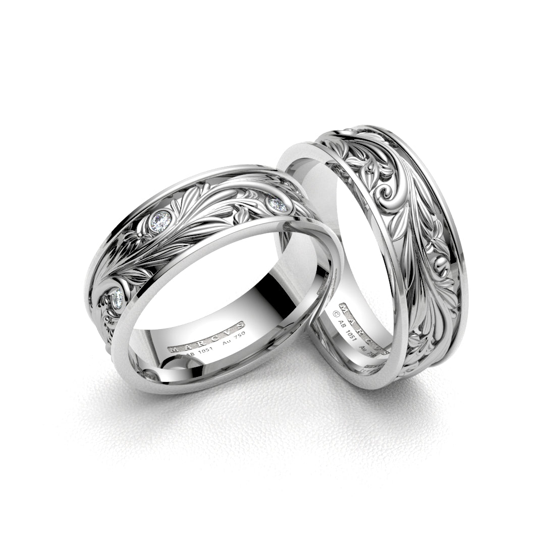 JANE WEDDING RINGS 18K WHITE GOLD - MARCVS JOYEROS
