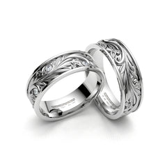 JANE WEDDING RINGS 18K WHITE GOLD - MARCVS JOYEROS JANE WEDDING RINGS 18K WHITE GOLD - MARCVS JOYEROS