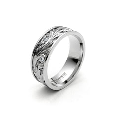 JANE WEDDING RINGS 18K WHITE GOLD - MARCVS JOYEROS JANE WEDDING RINGS 18K WHITE GOLD - MARCVS JOYEROS