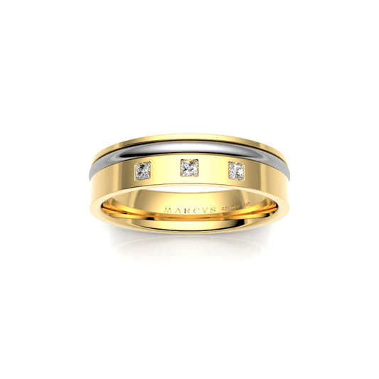 JAYDEN WEDDING RINGS 18K YELLOW GOLD - MARCVS JOYEROS