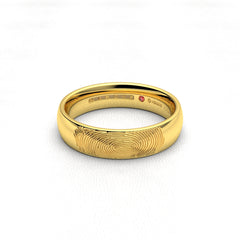 FINGERPRINT WEDDING RINGS 18K YELLOW GOLD - MARCVS JOYEROS FINGERPRINT WEDDING RINGS 18K YELLOW GOLD - MARCVS JOYEROS