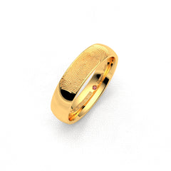 FINGERPRINT WEDDING RINGS 18K YELLOW GOLD - MARCVS JOYEROS FINGERPRINT WEDDING RINGS 18K YELLOW GOLD - MARCVS JOYEROS