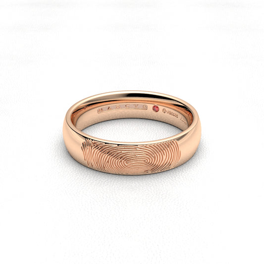 FINGERPRINT WEDDING RINGS 18K ROSE GOLD - MARCVS JOYEROS