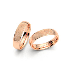 FINGERPRINT WEDDING RINGS 18K ROSE GOLD - MARCVS JOYEROS FINGERPRINT WEDDING RINGS 18K ROSE GOLD - MARCVS JOYEROS
