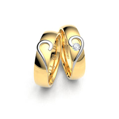 CUORE WEDDING RINGS 18K YELLOW GOLD - MARCVS JOYEROS CUORE WEDDING RINGS 18K YELLOW GOLD - MARCVS JOYEROS