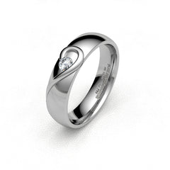 CUORE WEDDING RINGS 18K WHITE GOLD - MARCVS JOYEROS CUORE WEDDING RINGS 18K WHITE GOLD - MARCVS JOYEROS