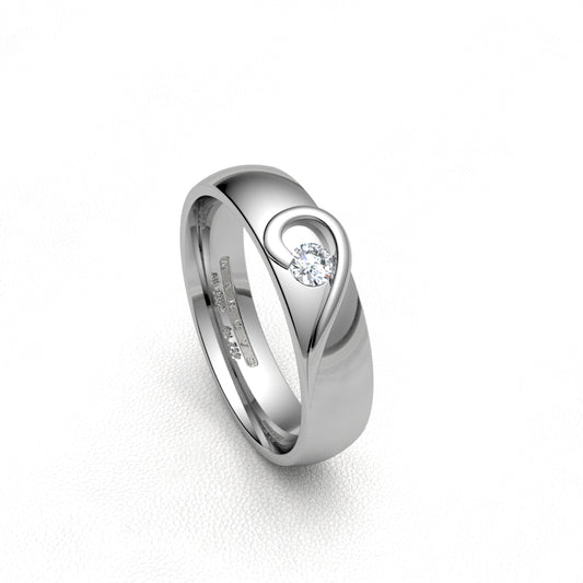 CUORE WEDDING RINGS 18K WHITE GOLD - MARCVS JOYEROS