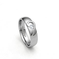 CUORE WEDDING RINGS 18K WHITE GOLD - MARCVS JOYEROS CUORE WEDDING RINGS 18K WHITE GOLD - MARCVS JOYEROS