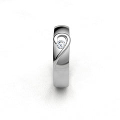 CUORE WEDDING RINGS 18K WHITE GOLD - MARCVS JOYEROS CUORE WEDDING RINGS 18K WHITE GOLD - MARCVS JOYEROS