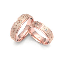 FANCY WEDDING RINGS 18K ROSE GOLD - MARCVS JOYEROS FANCY WEDDING RINGS 18K ROSE GOLD - MARCVS JOYEROS