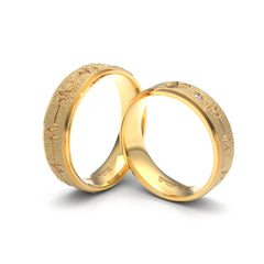 FANCY WEDDING RINGS 18K YELLOW GOLD - MARCVS JOYEROS FANCY WEDDING RINGS 18K YELLOW GOLD - MARCVS JOYEROS
