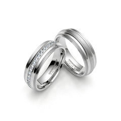 LEAH WEDDING RINGS 18K WHITE GOLD - MARCVS JOYEROS LEAH WEDDING RINGS 18K WHITE GOLD - MARCVS JOYEROS