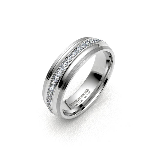 LEAH WEDDING RINGS 18K WHITE GOLD - MARCVS JOYEROS
