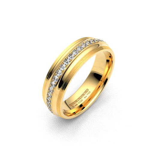 LEAH WEDDING RINGS 18K YELLOW GOLD - MARCVS JOYEROS