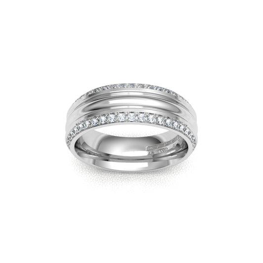 EUDES WEDDING RINGS 18K WHITE GOLD - MARCVS JOYEROS