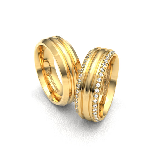 EUDES WEDDING RINGS 18K YELLOW GOLD - MARCVS JOYEROS