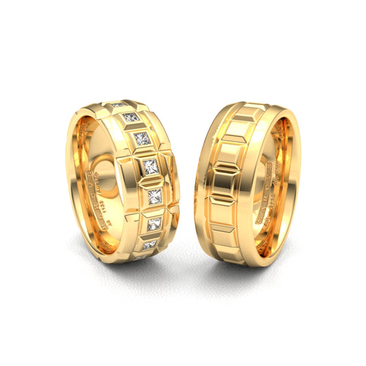 NARUHITO ANILLOS DE BODA ORO AMARILLO 18K - MARCVS JOYEROS