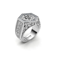 OCTAGON GRADUATION RING 18K GOLD - MARCVS JOYEROS OCTAGON GRADUATION RING 18K GOLD - MARCVS JOYEROS