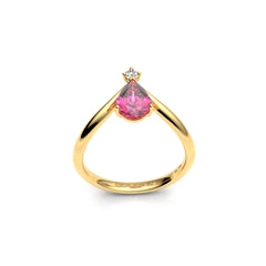 AMANE 18K GOLD ENGAGEMENT RING - MARCVS JOYEROS AMANE 18K GOLD ENGAGEMENT RING - MARCVS JOYEROS