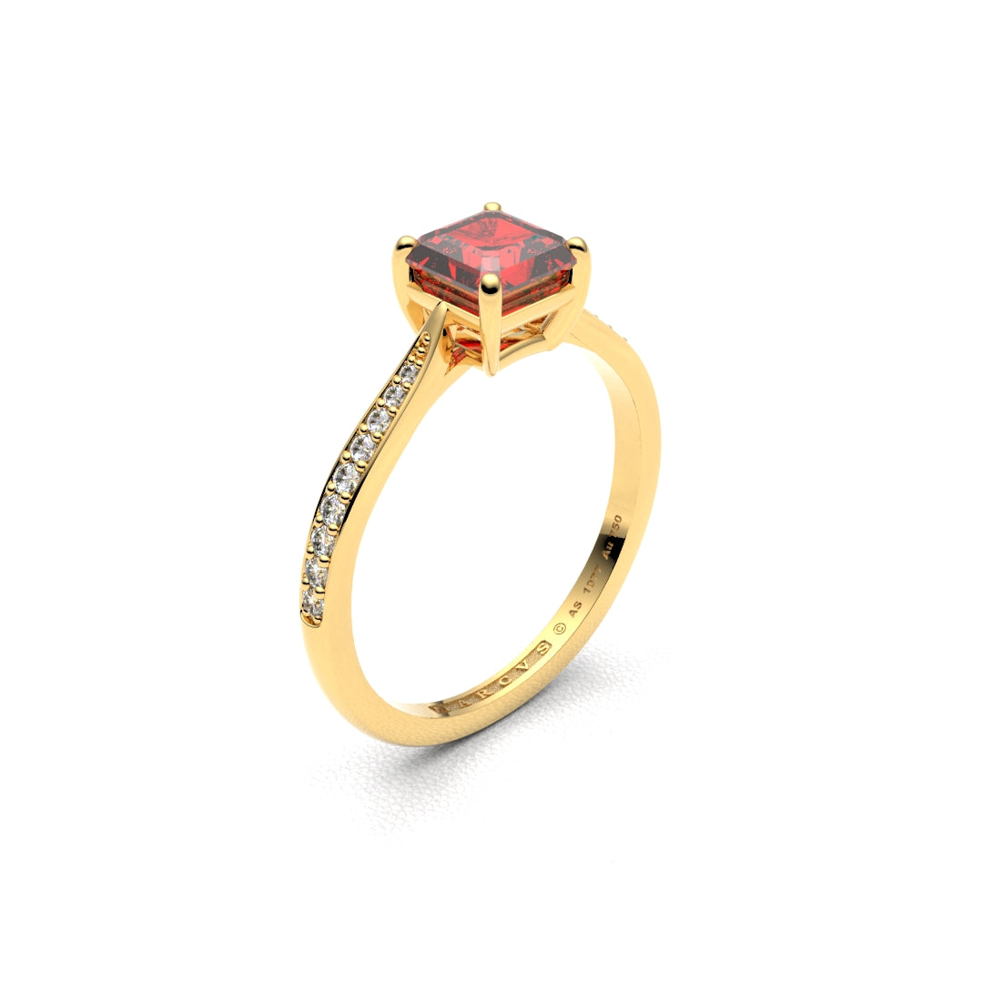 AGNÉS ROUGE 18K GOLD RING - MARCVS JOYEROS