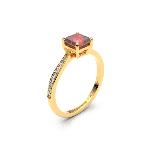AGNÉS ROUGE ANILLO DE ORO 18K - MARCVS JOYEROS
