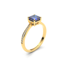 AGNÉS BLEU 18K GOLD RING - MARCVS JOYEROS AGNÉS BLEU 18K GOLD RING - MARCVS JOYEROS