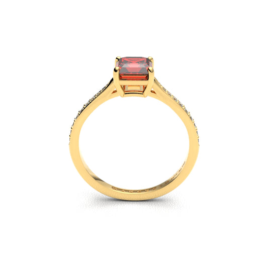 AGNÉS ROUGE ANILLO DE ORO 18K - MARCVS JOYEROS