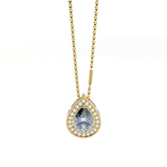 18K YELLOW GOLD AND AQUAMARINE CHARM PENDANT - MARCVS JOYEROS  18K YELLOW GOLD AND AQUAMARINE CHARM PENDANT - MARCVS JOYEROS