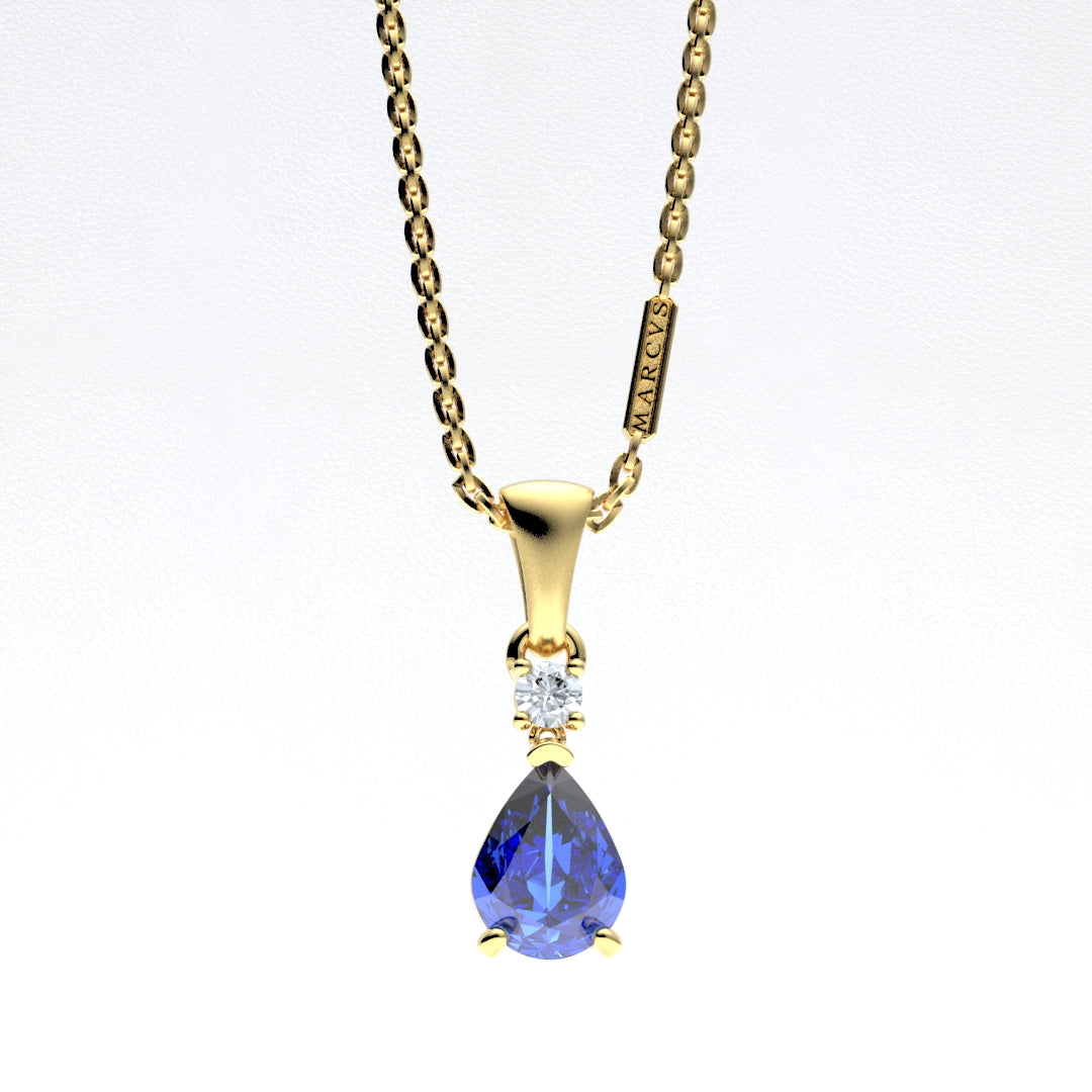 18K GOLD AMOUR BLEU PENDANT - MARCVS JOYEROS