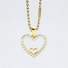 18K GOLD HEART PENDANT - MARCVS JOYEROS  18K GOLD HEART PENDANT - MARCVS JOYEROS