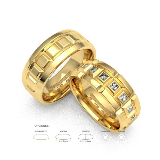 NARUHITO ANILLOS DE BODA ORO AMARILLO 18K - MARCVS JOYEROS