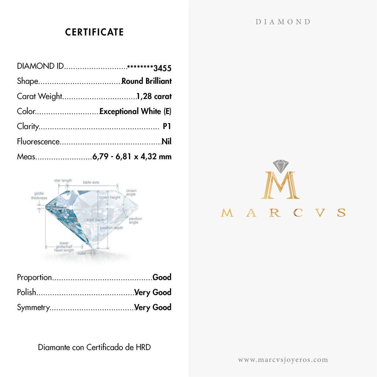 NATURAL DIAMOND DN2022CD13455HRD - MARCVS JOYEROS