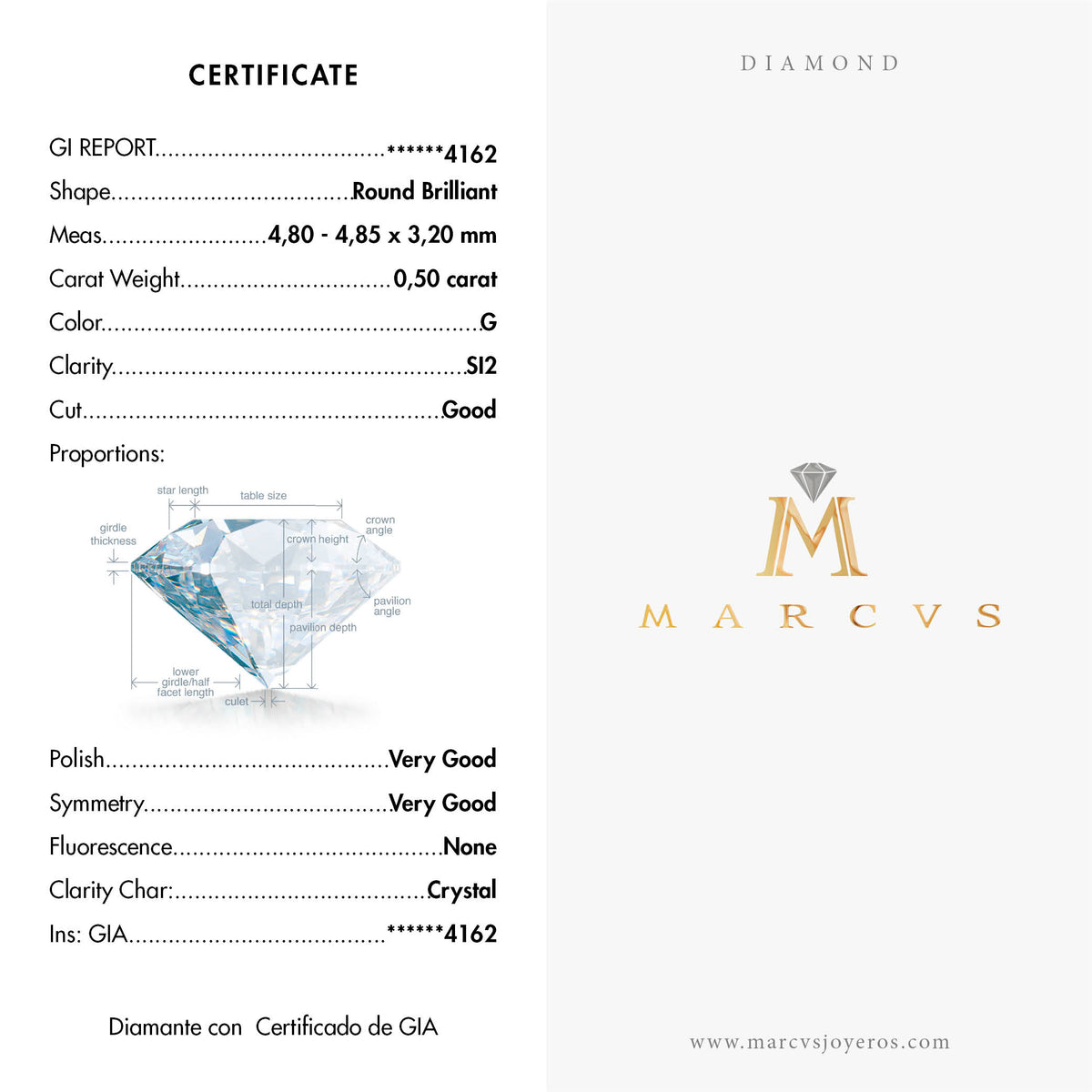 NATURAL DIAMOND DN2022CD04162GIA - MARCVS JOYEROS