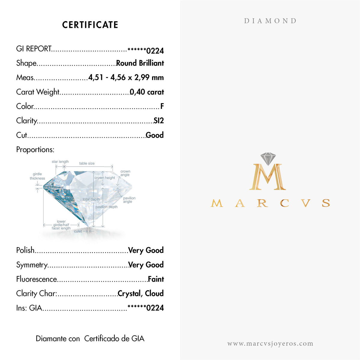 NATURAL DIAMOND DN2022CD00224GIA - MARCVS JOYEROS