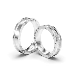 CINNIA WEDDING RINGS 18K WHITE GOLD - MARCVS JOYEROS CINNIA WEDDING RINGS 18K WHITE GOLD - MARCVS JOYEROS