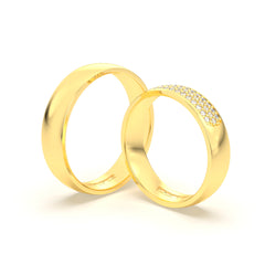 JOSIANE WEDDING RINGS 18K YELLOW GOLD - MARCVS JOYEROS JOSIANE WEDDING RINGS 18K YELLOW GOLD - MARCVS JOYEROS