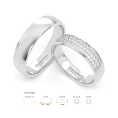 JOSIANE WEDDING RINGS 18K WHITE GOLD - MARCVS JOYEROS JOSIANE WEDDING RINGS 18K WHITE GOLD - MARCVS JOYEROS
